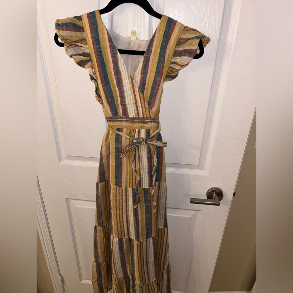 Striped dress with ties size medium